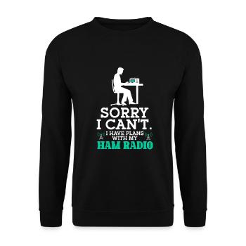 Amateur Radio Radio Funkter Cadeau - Sweat-shirt Unisexe - noir - Devant - Alina (178cm) & Michal (187cm)
