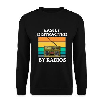 Amateur Radio Radio Funkter Cadeau - Sweat-shirt Unisexe - noir - Devant - Alina (178cm) & Michal (187cm)