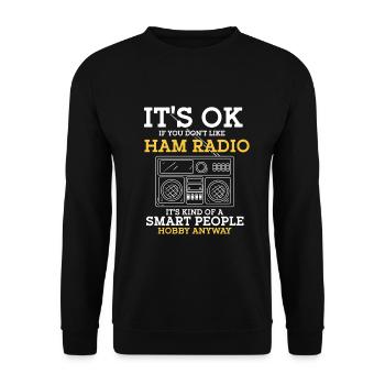 Amateur Radio Radio Funkter Cadeau - Sweat-shirt Unisexe - noir - Devant - Alina (178cm) & Michal (187cm)