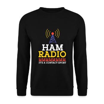 Amateur Radio Radio Funkter Cadeau - Sweat-shirt Unisexe - noir - Devant - Alina (178cm) & Michal (187cm)