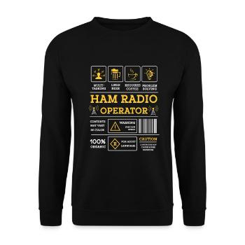 Amateur Radio Radio Funkter Cadeau - Sweat-shirt Unisexe - noir - Devant - Alina (178cm) & Michal (187cm)
