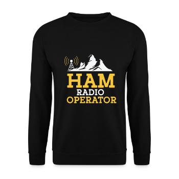 Amateur Radio Radio Funkter Cadeau - Sweat-shirt Unisexe - noir - Devant - Alina (178cm) & Michal (187cm)