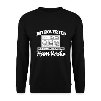 Amateur Radio Radio Funkter Cadeau - Sweat-shirt Unisexe - noir - Devant - Alina (178cm) & Michal (187cm)