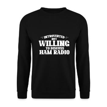 Amateur Radio Radio Funkter Cadeau - Sweat-shirt Unisexe - noir - Devant - Alina (178cm) & Michal (187cm)