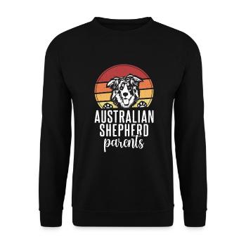 Australian Shepherd Gifts - Unisex Sweatshirt - black - Front - Alina (178cm) & Michal (187cm)