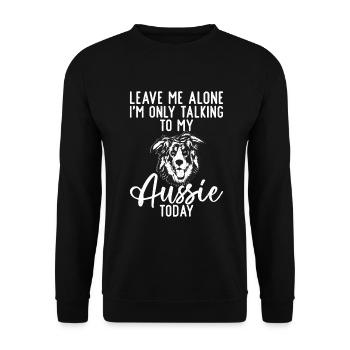 Australian Shepherd Gifts - Unisex Sweatshirt - black - Front - Alina (178cm) & Michal (187cm)