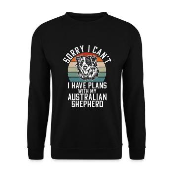 Australian Shepherd Gifts - Unisex Sweatshirt - black - Front - Alina (178cm) & Michal (187cm)