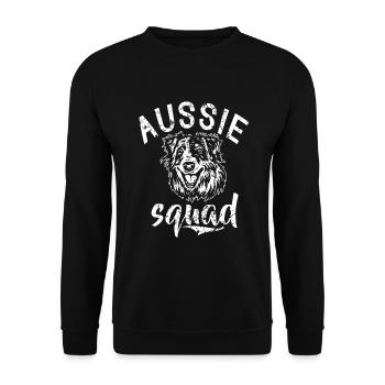 Australian Shepherd Gifts - Unisex Sweatshirt - black - Front - Alina (178cm) & Michal (187cm)