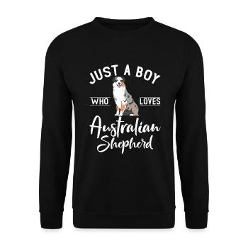 Australian Shepherd Gifts - Unisex Sweatshirt - black - Front - Alina (178cm) & Michal (187cm)