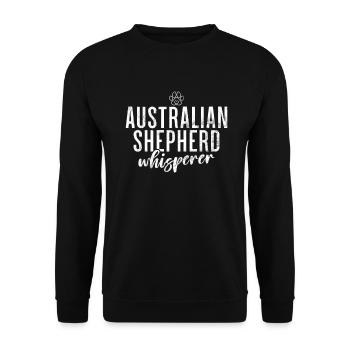 Australian Shepherd Gifts - Unisex Sweatshirt - black - Front - Alina (178cm) & Michal (187cm)