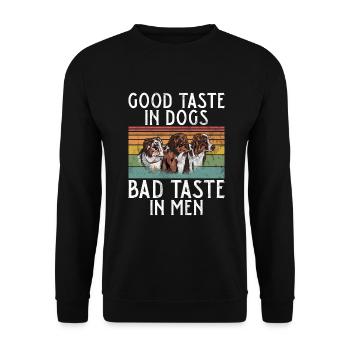 Australian Shepherd Gifts - Unisex Sweatshirt - black - Front - Alina (178cm) & Michal (187cm)