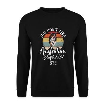 Australian Shepherd Geschenke - Unisex Pullover - Schwarz - Vorne - Alina (178cm) & Michal (187cm)