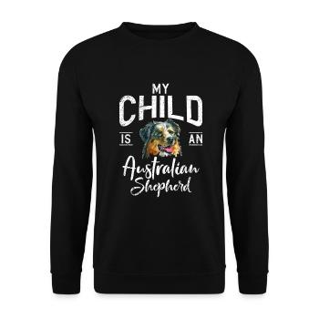 Australian Shepherd Gifts - Unisex Sweatshirt - black - Front - Alina (178cm) & Michal (187cm)