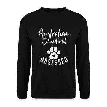 Australian Shepherd Gifts - Unisex Sweatshirt - black - Front - Alina (178cm) & Michal (187cm)