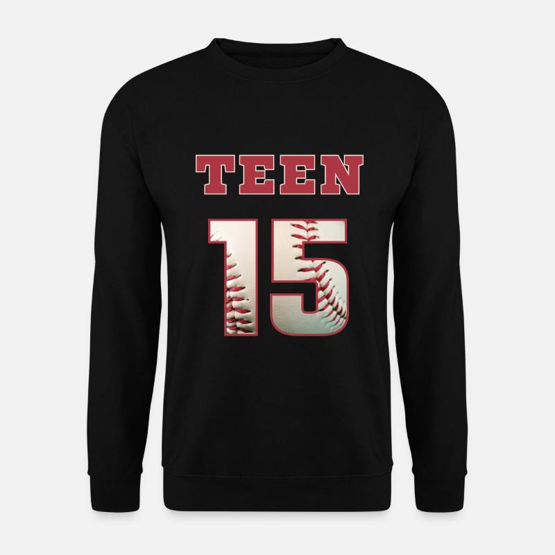 Baseball TEEN 15 - Unisex Pullover - Schwarz