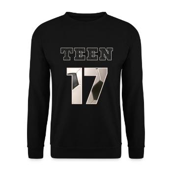 Fussball TEEN 17 Soccer - Sweat-shirt Unisexe - noir - Devant - Alina (178cm) & Michal (187cm)