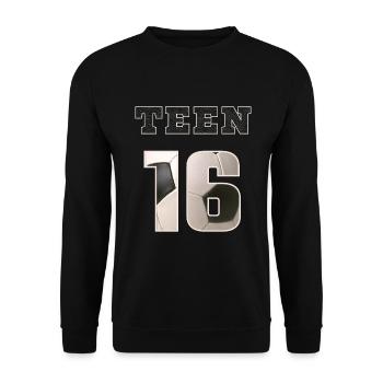Fussball TEEN 16 Soccer - Sweat-shirt Unisexe - noir - Devant - Alina (178cm) & Michal (187cm)