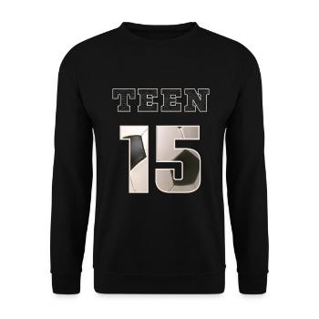 Fussball TEEN 15 Soccer - Unisex Pullover - Schwarz - Vorne - Alina (178cm) & Michal (187cm)