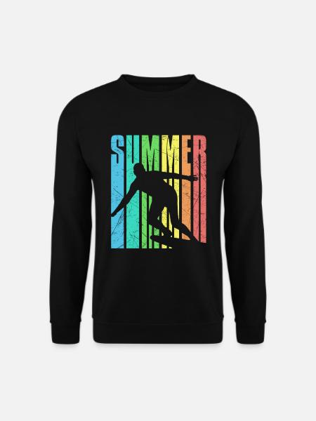 Summer surfin vintage look - Unisex Pullover - Schwarz