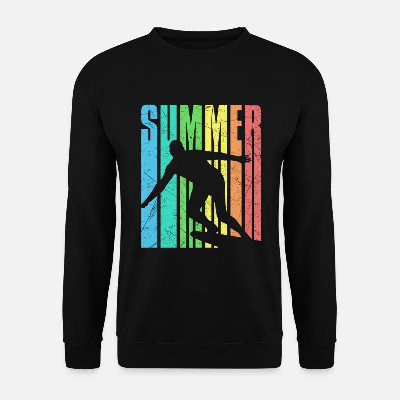 Summer surfin vintage look - Unisex Pullover - Schwarz