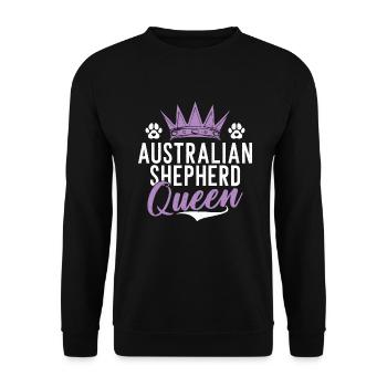 Australian Shepherd Gifts - Unisex Sweatshirt - black - Front - Alina (178cm) & Michal (187cm)