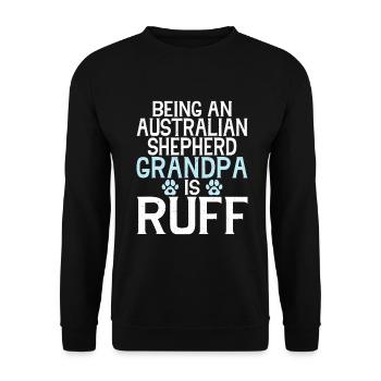 Australian Shepherd Gifts - Unisex Sweatshirt - black - Front - Alina (178cm) & Michal (187cm)