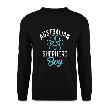 Cadeaux de berger australien - Sweat-shirt Unisexe - noir - Devant - Alina (178cm) & Michal (187cm)