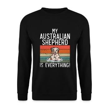 Cadeaux de berger australien - Sweat-shirt Unisexe - noir - Devant - Alina (178cm) & Michal (187cm)