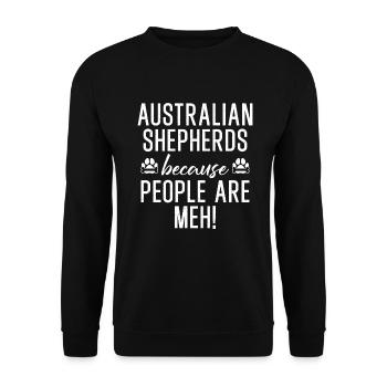 Australian Shepherd Gifts - Unisex Sweatshirt - black - Front - Alina (178cm) & Michal (187cm)
