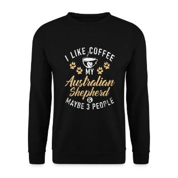 Australian Shepherd Gifts - Unisex Sweatshirt - black - Front - Alina (178cm) & Michal (187cm)