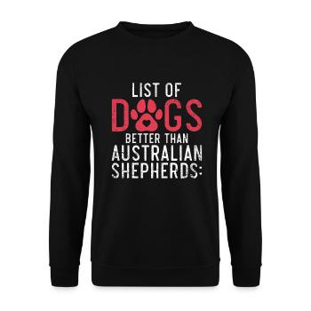 Australian Shepherd Gifts - Unisex Sweatshirt - black - Front - Alina (178cm) & Michal (187cm)