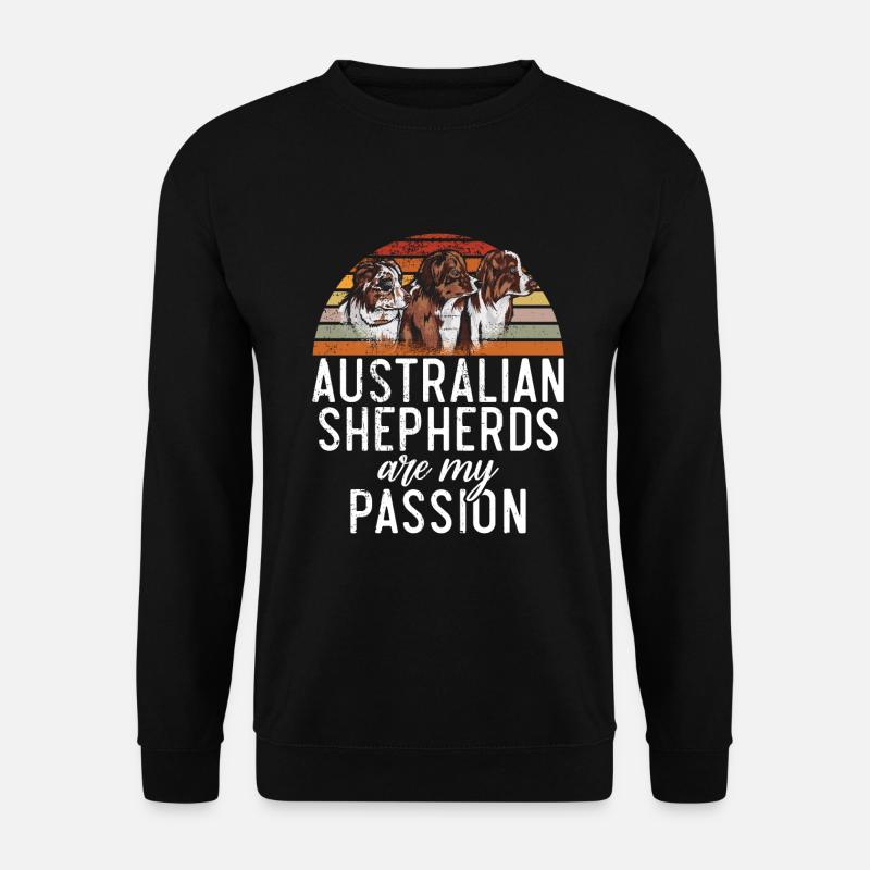 Australian Shepherd Geschenke - Unisex Pullover - Schwarz