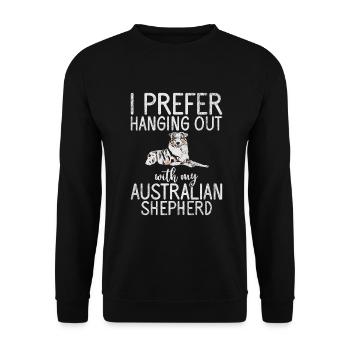 Australian Shepherd Gifts - Unisex Sweatshirt - black - Front - Alina (178cm) & Michal (187cm)