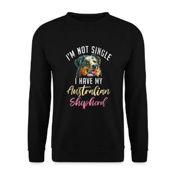 Australian Shepherd Gifts - Unisex Sweatshirt - black - Front - Alina (178cm) & Michal (187cm)
