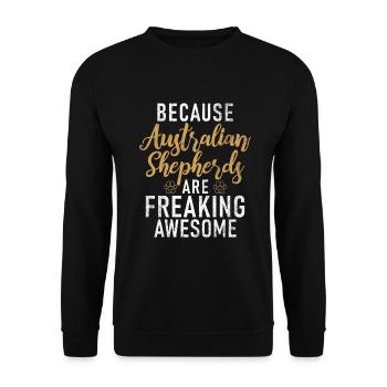 Cadeaux pour berger australien - Sweat-shirt Unisexe - noir - Devant - Alina (178cm) & Michal (187cm)