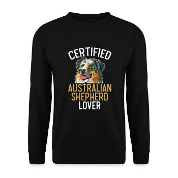 Cadeaux de berger australien - Sweat-shirt Unisexe - noir - Devant - Alina (178cm) & Michal (187cm)