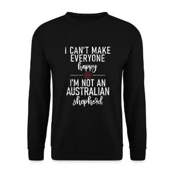 Cadeaux de berger australien - Sweat-shirt Unisexe - noir - Devant - Alina (178cm) & Michal (187cm)