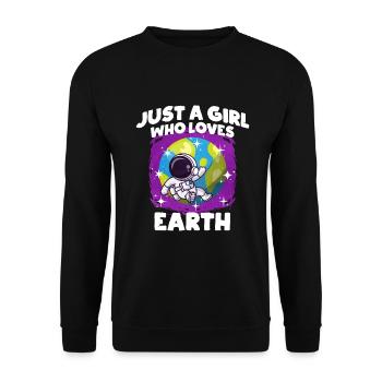 Cadeau de Girl Earth - Sweat-shirt Unisexe - noir - Devant - Alina (178cm) & Michal (187cm)