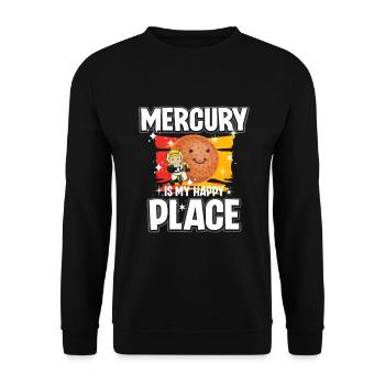 Merkur Planet Geschenk - Unisex Pullover - Schwarz - Vorne - Alina (178cm) & Michal (187cm)