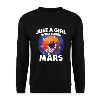 Girl Mars Gift - Unisex Sweatshirt - black - Front - Alina (178cm) & Michal (187cm)