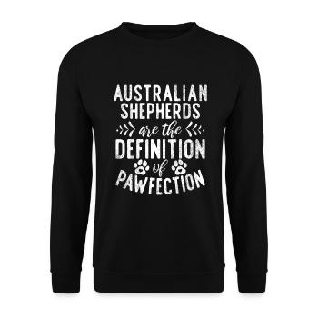 Australian Shepherd Gifts - Unisex Sweatshirt - black - Front - Alina (178cm) & Michal (187cm)