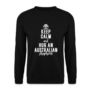 Australian Shepherd Gifts - Unisex Sweatshirt - black - Front - Alina (178cm) & Michal (187cm)