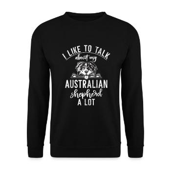 Australian Shepherd Gifts - Unisex Sweatshirt - black - Front - Alina (178cm) & Michal (187cm)