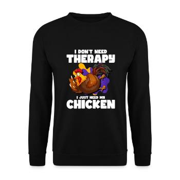 Poulets - Sweat-shirt Unisexe - noir - Devant - Alina (178cm) & Michal (187cm)