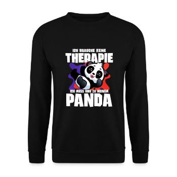 I don't need therapy I just have to go to my - Unisex Sweatshirt - black - Front - Alina (178cm) & Michal (187cm)