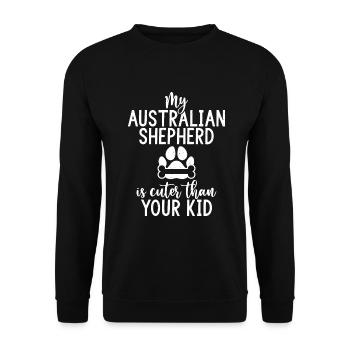 Australian Shepherd Gifts - Unisex Sweatshirt - black - Front - Alina (178cm) & Michal (187cm)