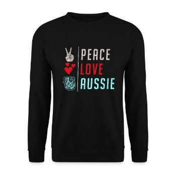 Australian Shepherd Gifts - Unisex Sweatshirt - black - Front - Alina (178cm) & Michal (187cm)