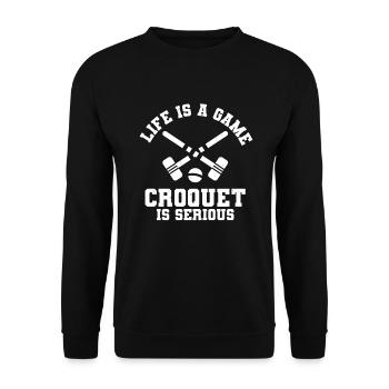 Croquet - Unisex Sweatshirt - black - Front - Alina (178cm) & Michal (187cm)