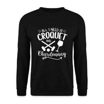 Croquet - Unisex Sweatshirt - black - Front - Alina (178cm) & Michal (187cm)