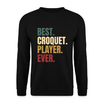 Croquet - Unisex Sweatshirt - black - Front - Alina (178cm) & Michal (187cm)